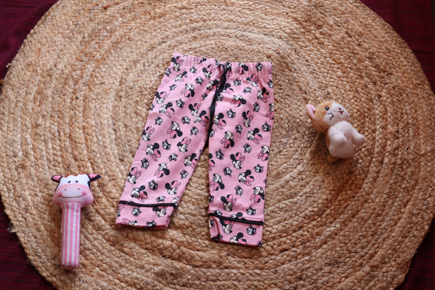 Cotton Girl Mickey Minnie Print Nightsuit