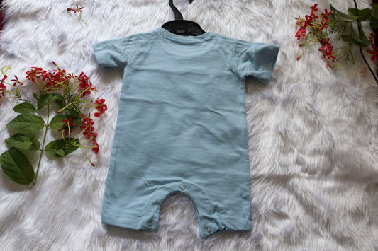 Baby Boy Cotton Blue Romper – Soft Everyday Wear