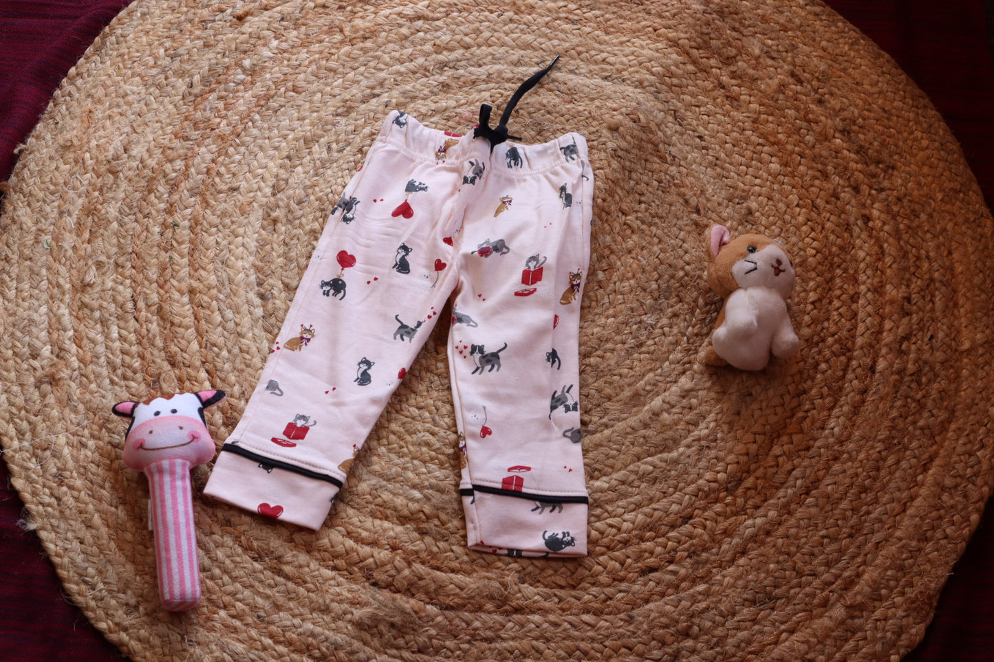 CottonCat & Hearts Print Nightsuit Set
