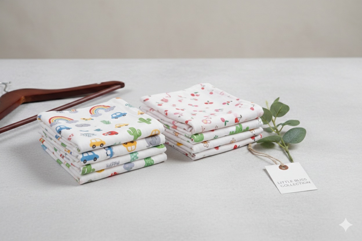 Soft Muslin Baby Swaddle Towel – Lightweight Newborn Wrap