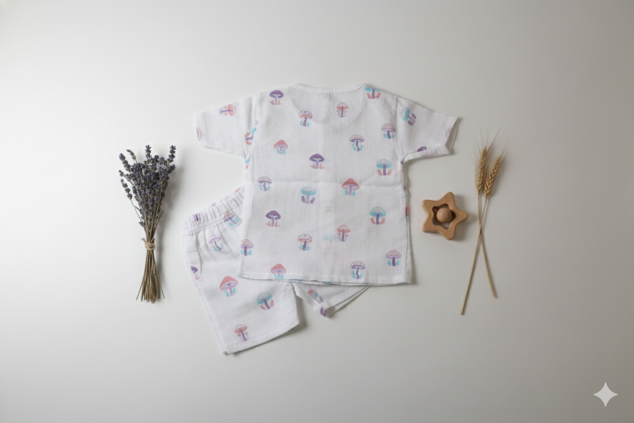 Muslin Half Sleeve Coord Set
