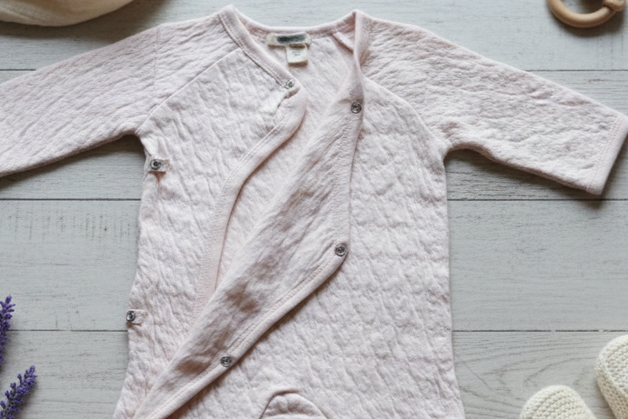 Petal-Soft Pointelle Kimono One-Piece