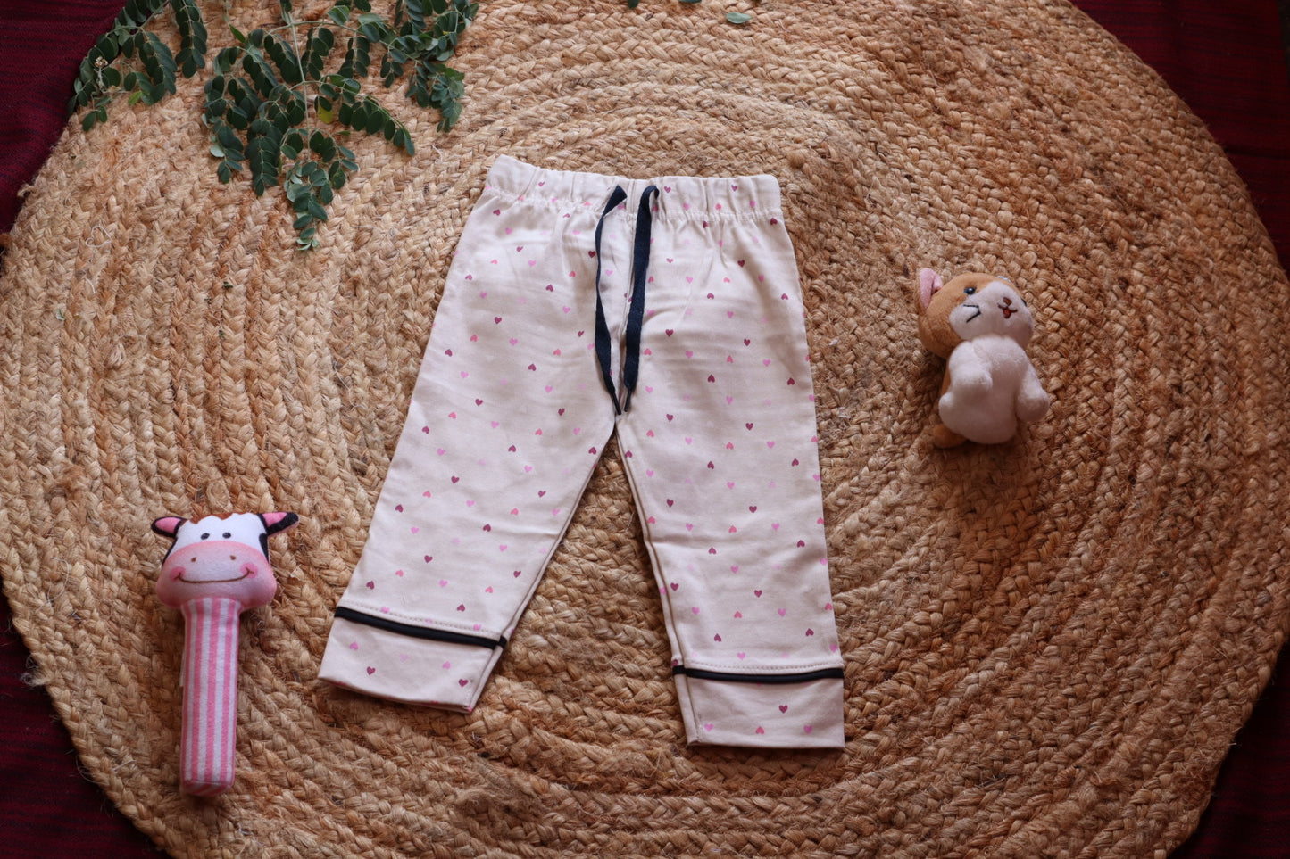 Cotton Heart Print Nightsuit Set