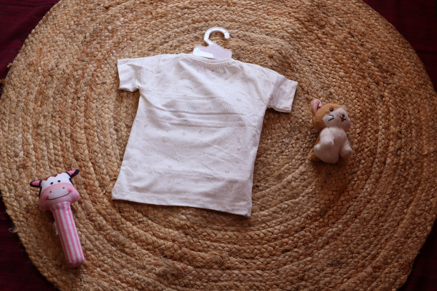 Heart Crusher Dino Kids Coord Set | Appliqué T-Shirt & Shorts | White