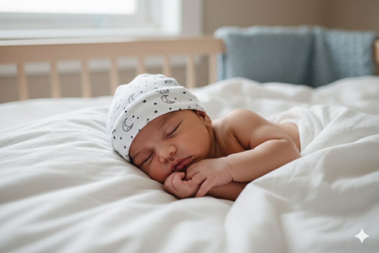 Soft Cotton Baby Caps – Multicolor Set