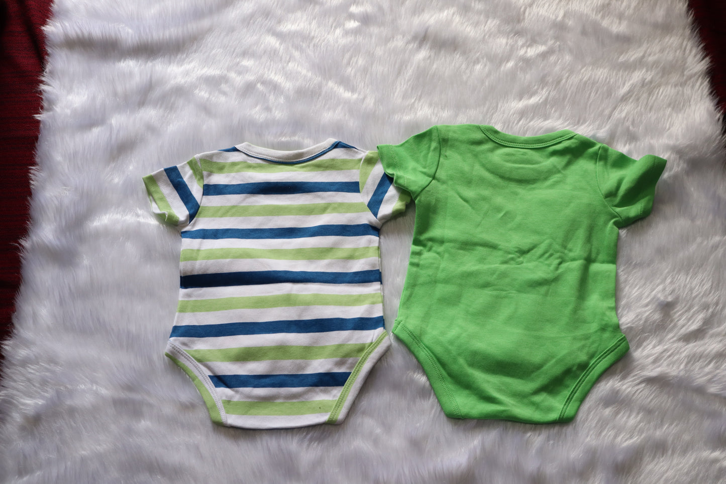 Cotton Baby Romper – Disney Chip & Dale Striped Half Sleeve Bodysuit