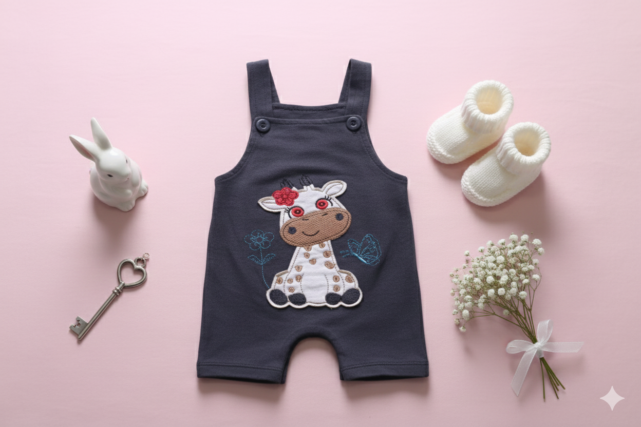 The Little Giraffe Dungaree Set