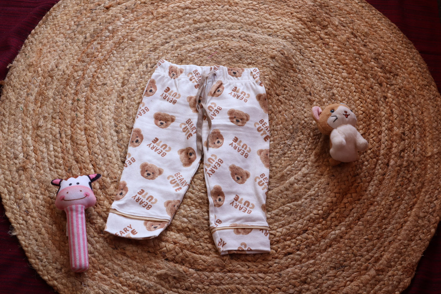 Cotton Teddy Bear Print Nightsuit Set