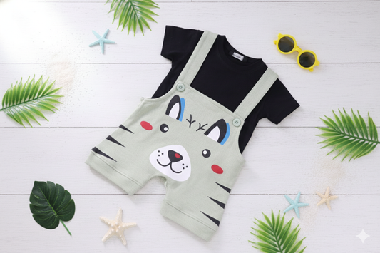 The Safari Roar Dungaree Set