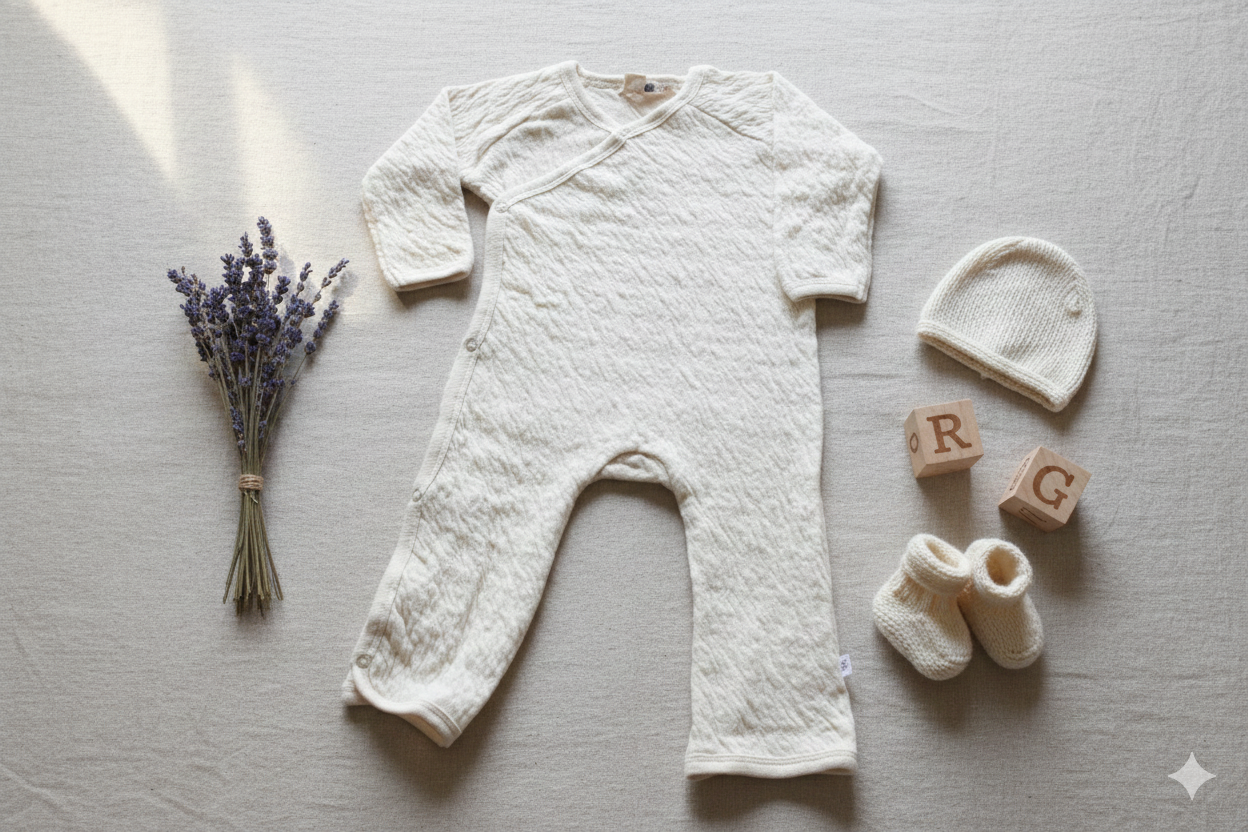 Cloud-Soft Organic Quilted Kimono Romper