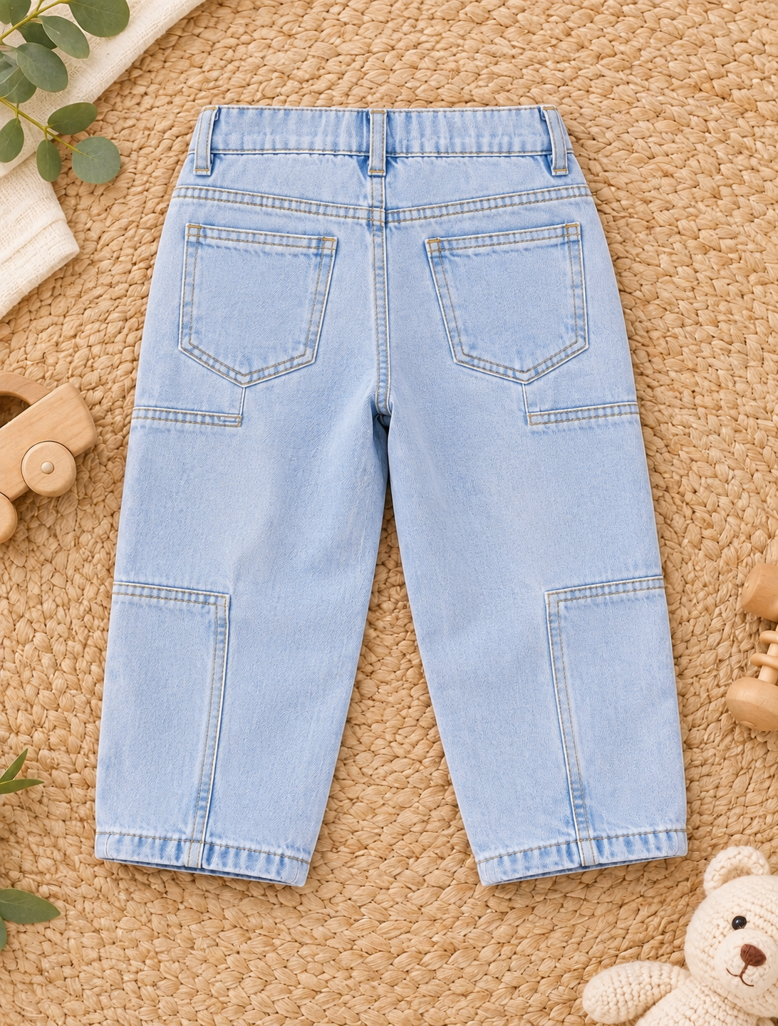Ice Blue Unisex Kids Jeans – Casual Denim Pants – photo 4