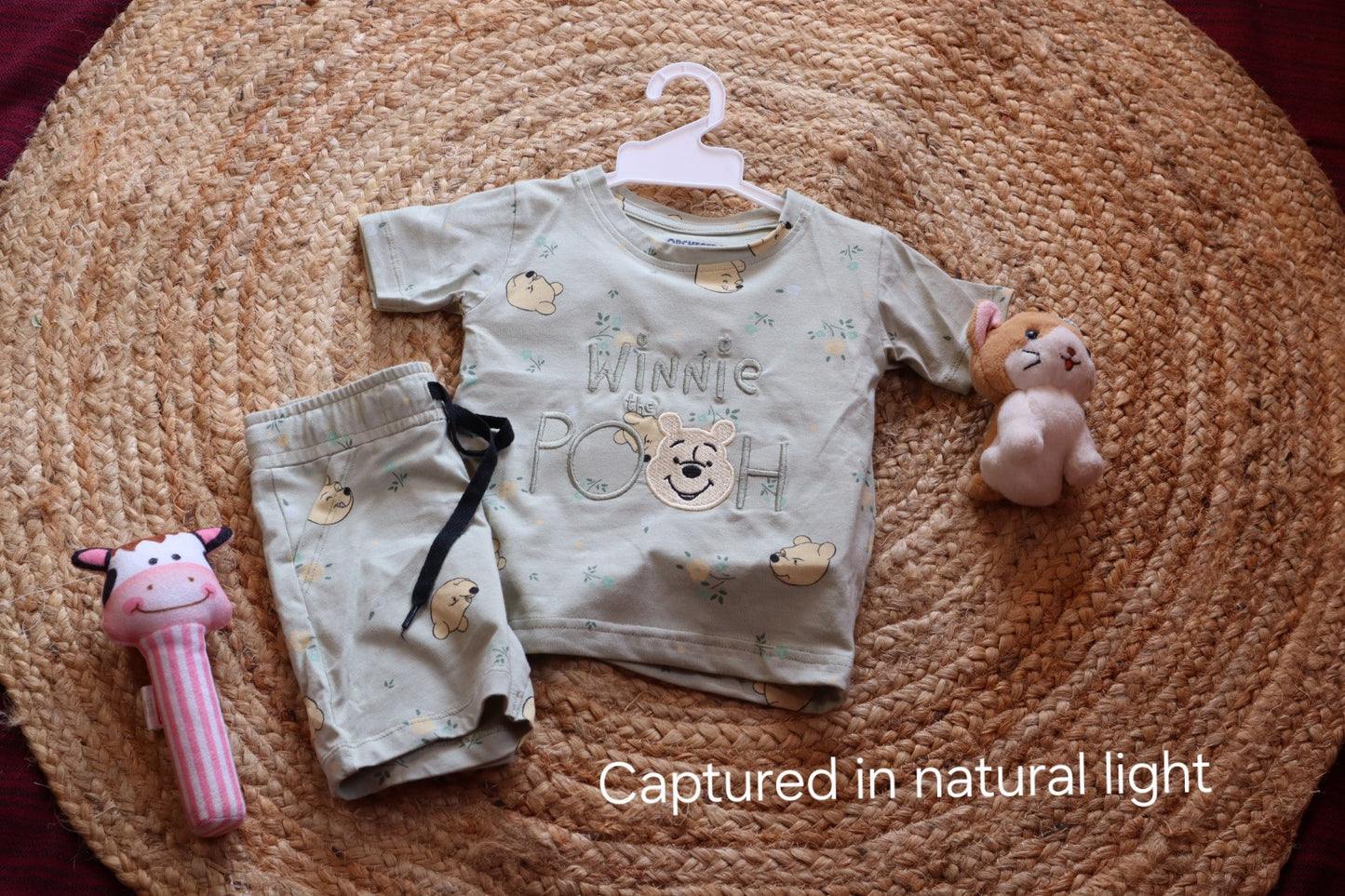 Orchestra Winnie the Pooh Kids Coord Set | Embroidered T-Shirt & Shorts