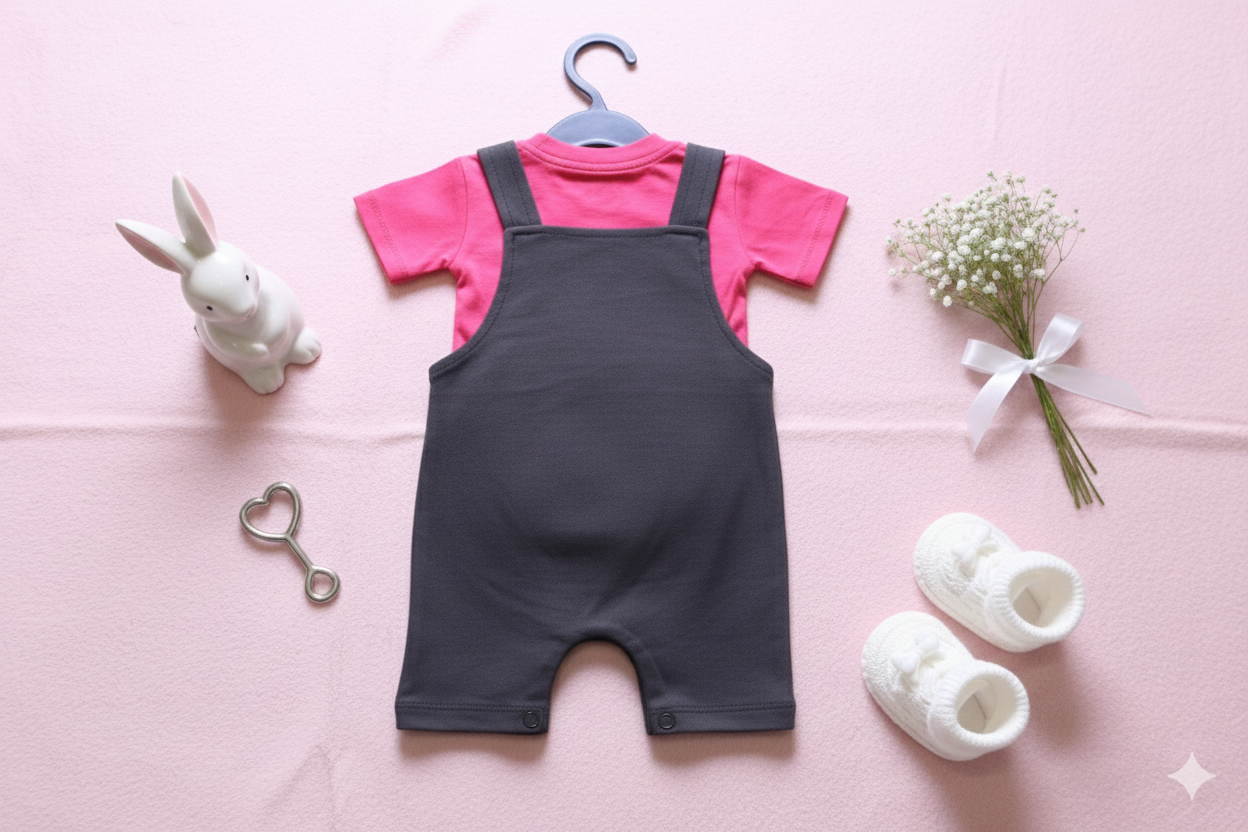 The Little Giraffe Dungaree Set