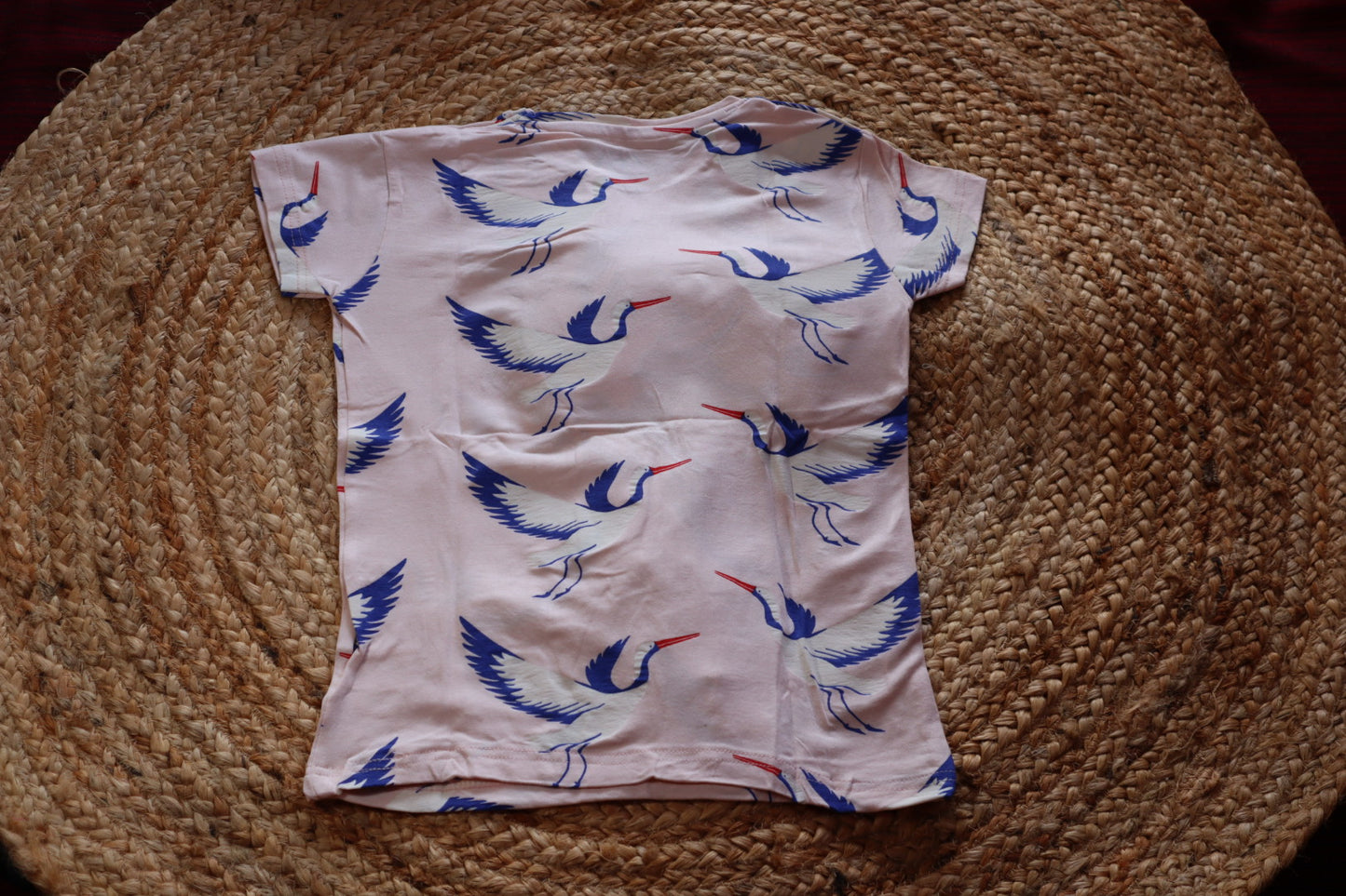 Cotton  Girl Co-ord Set – Bird Print T-Shirt & Shorts