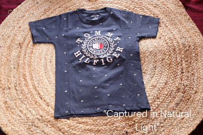Navy Graphic Print Cotton Co-ord Set for Boys – photo 2