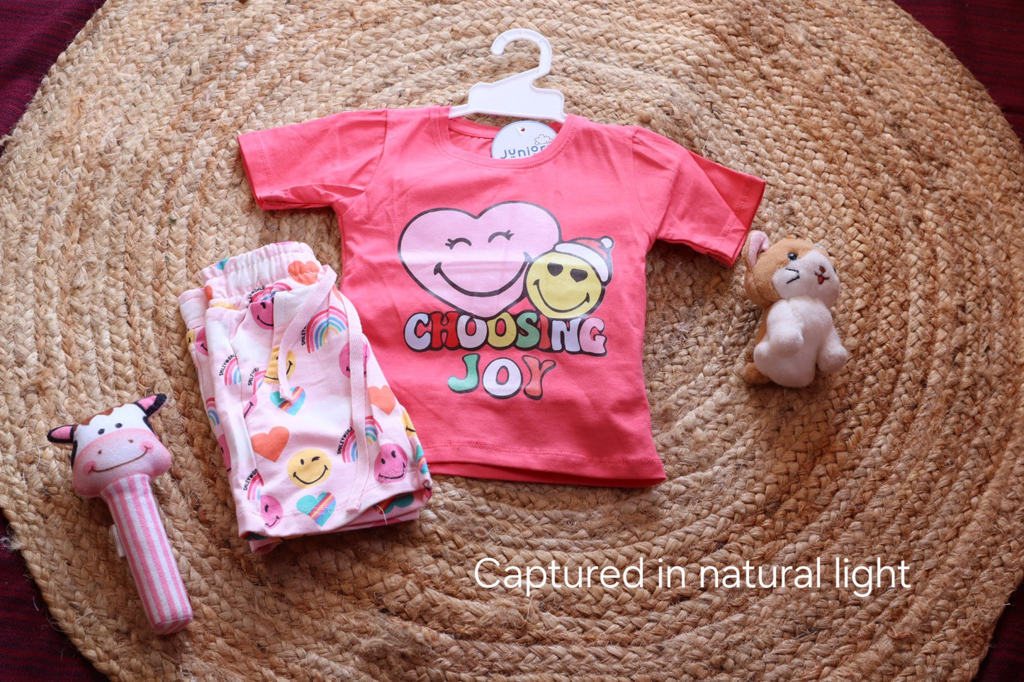 Juniors Girls "Choosing Joy" Smiley Co-ord Set