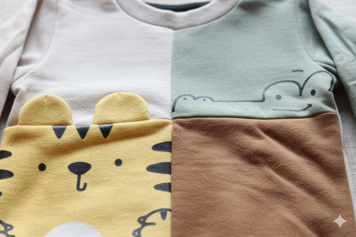 Safari Friends Color Block Winter Co-Ord Set for Babies