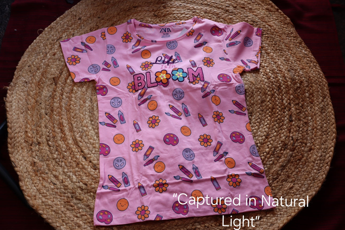 Cotton Baby Girl Co-ord Set – Bloom Graphic T-Shirt & Pants