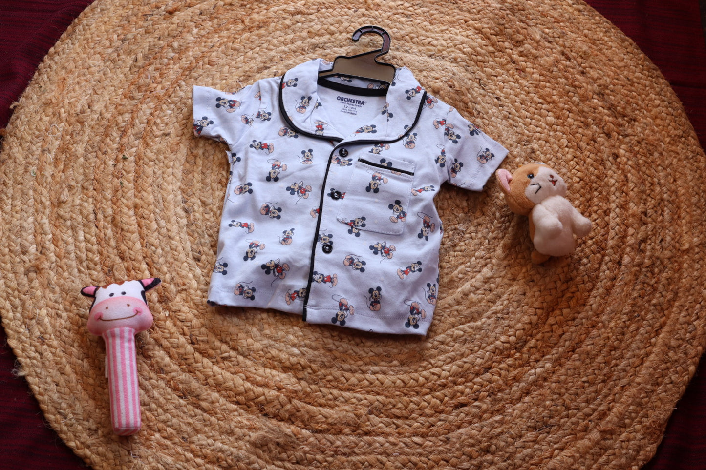 Cotton Mickey Mouse Print Nightsuit