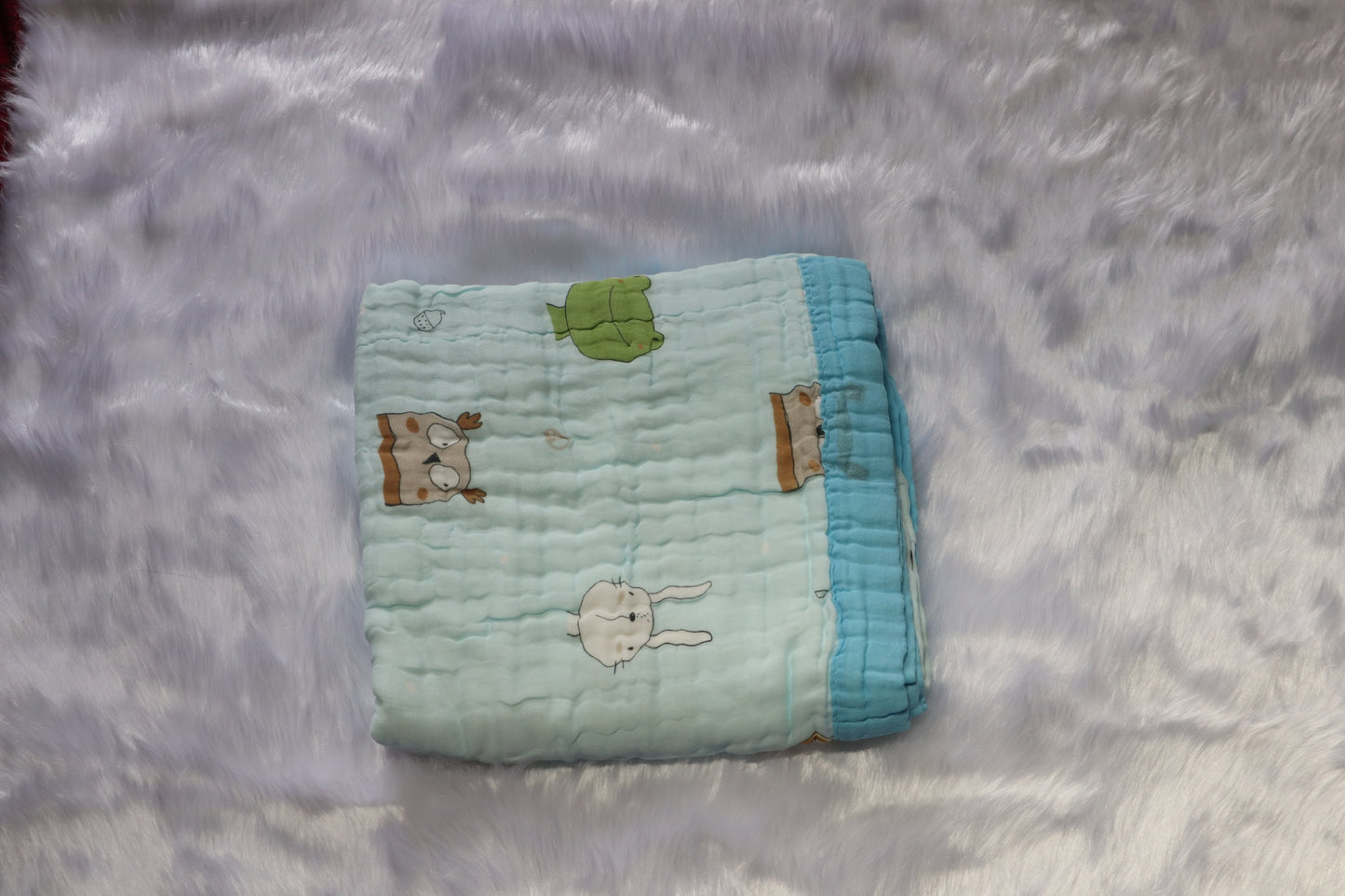 Premium 6-Layer Muslin  Blanket – Soft Cotton Crinkle Wrap (100x100 cm)