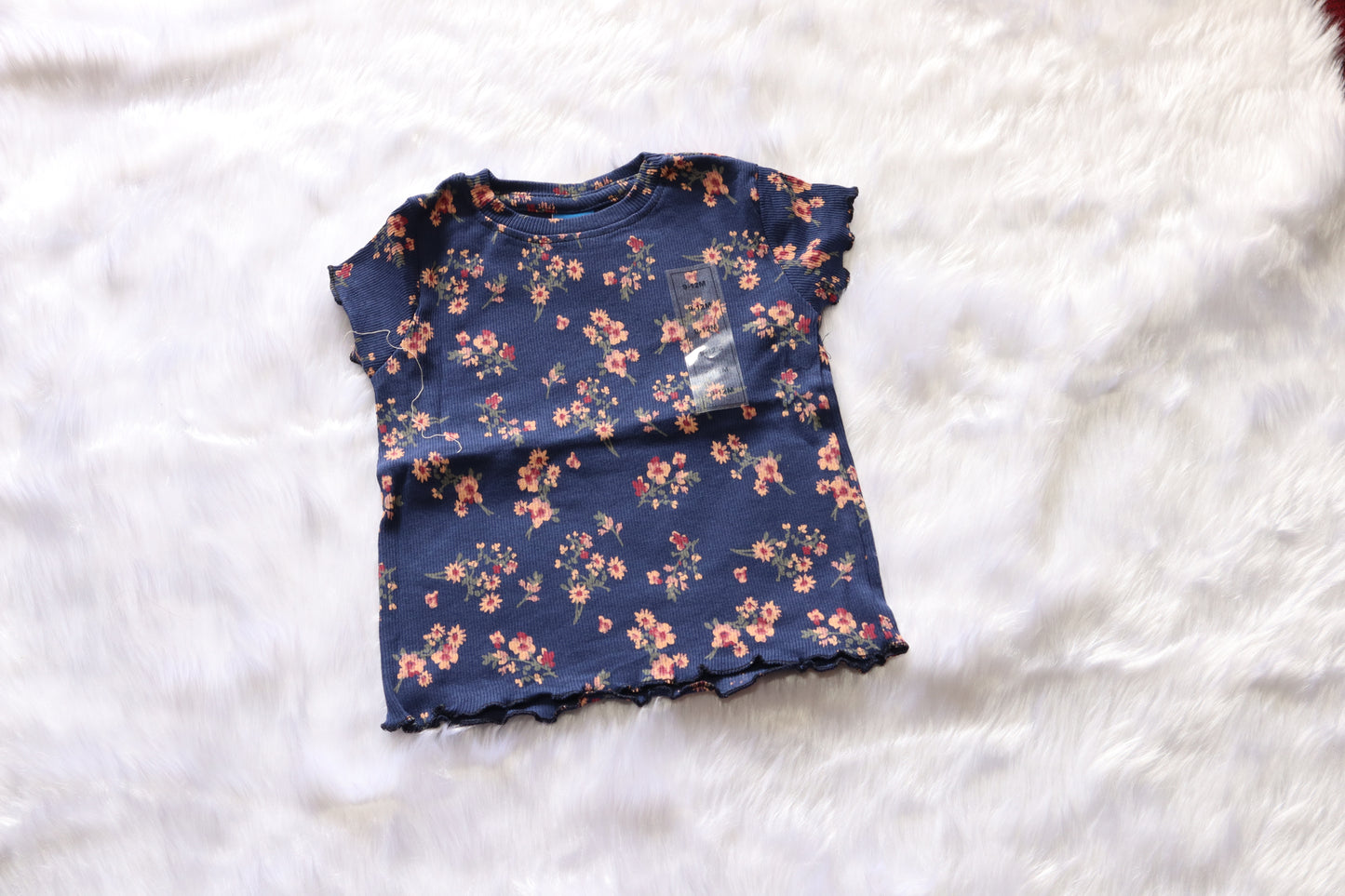 Premium Ribbed Cotton Floral Print Co-ord Set for Baby Girls