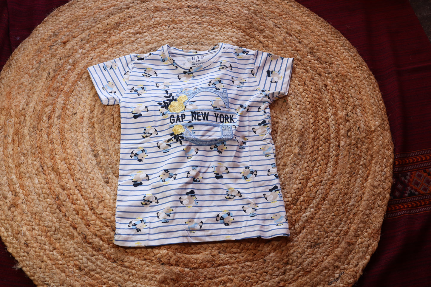 Cotton GAP New York Girls Floral Stripe Coord Set