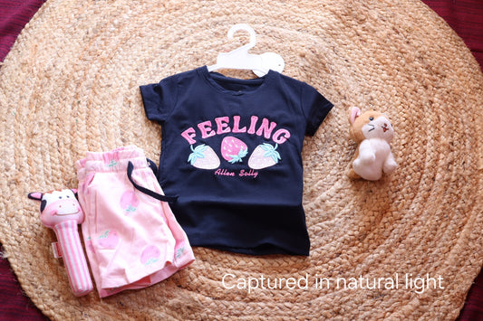 Allen Solly Girls Strawberry Co-ord Set