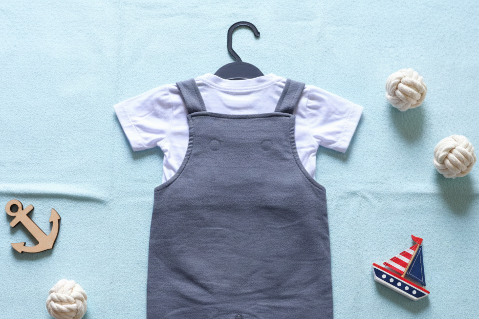The Little Navigator Dungaree Set