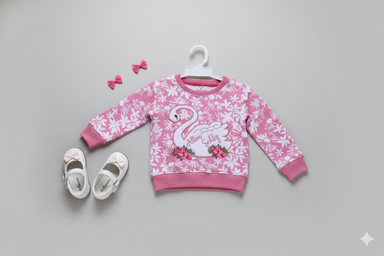 Swan Embroidered Coord Set