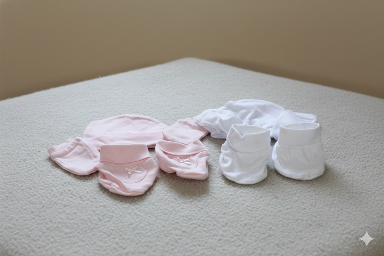 Newborn Cotton Mittens & Booties Set – Soft Essentials Combo