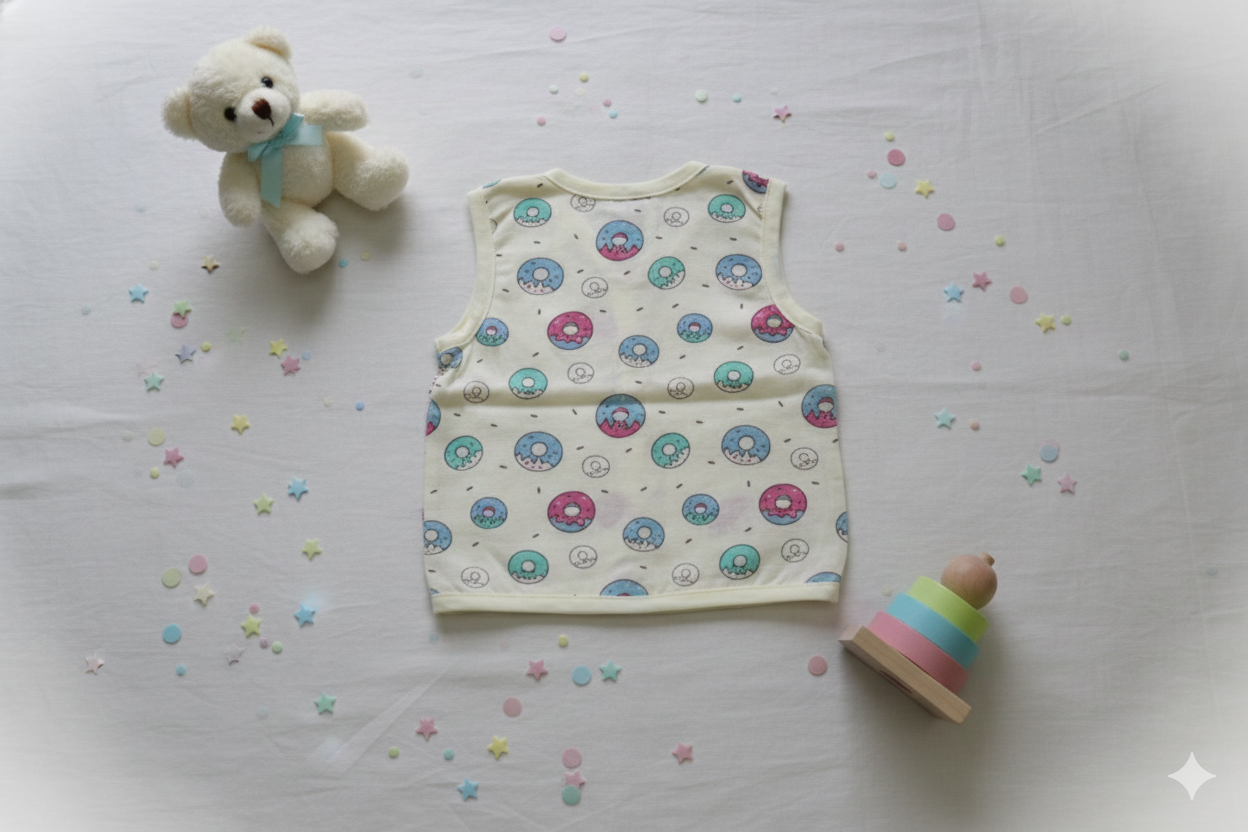 Muslin Sleeveless Jabla Short Set