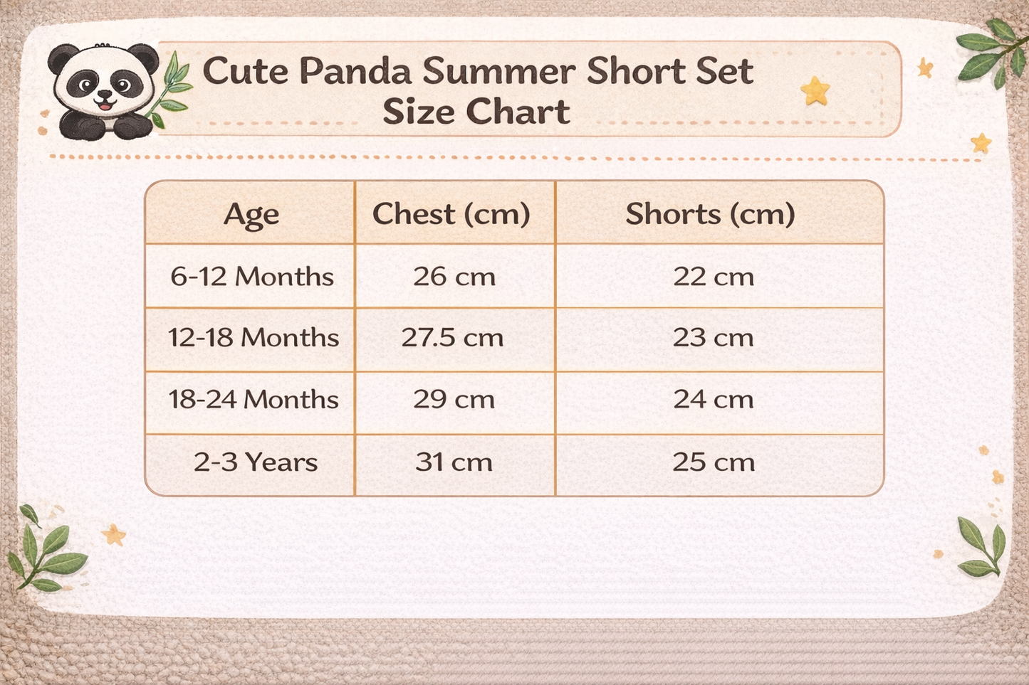 Cute Panda Baby Co-ord Set
