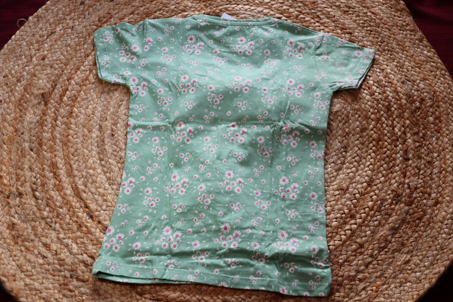 Cotton Baby Girl Co-ord Set – Floral Print T-Shirt & Shorts