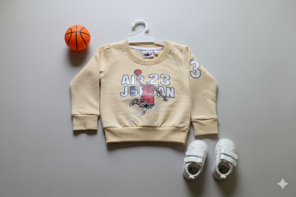 Jordan-Inspired Cotton Baby Co-Ord Set for Toddlers