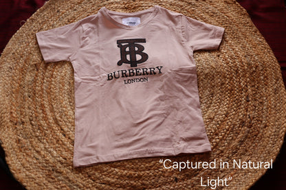 Blush Pink & Brown Cotton Co-ord Set for Boys – photo 3