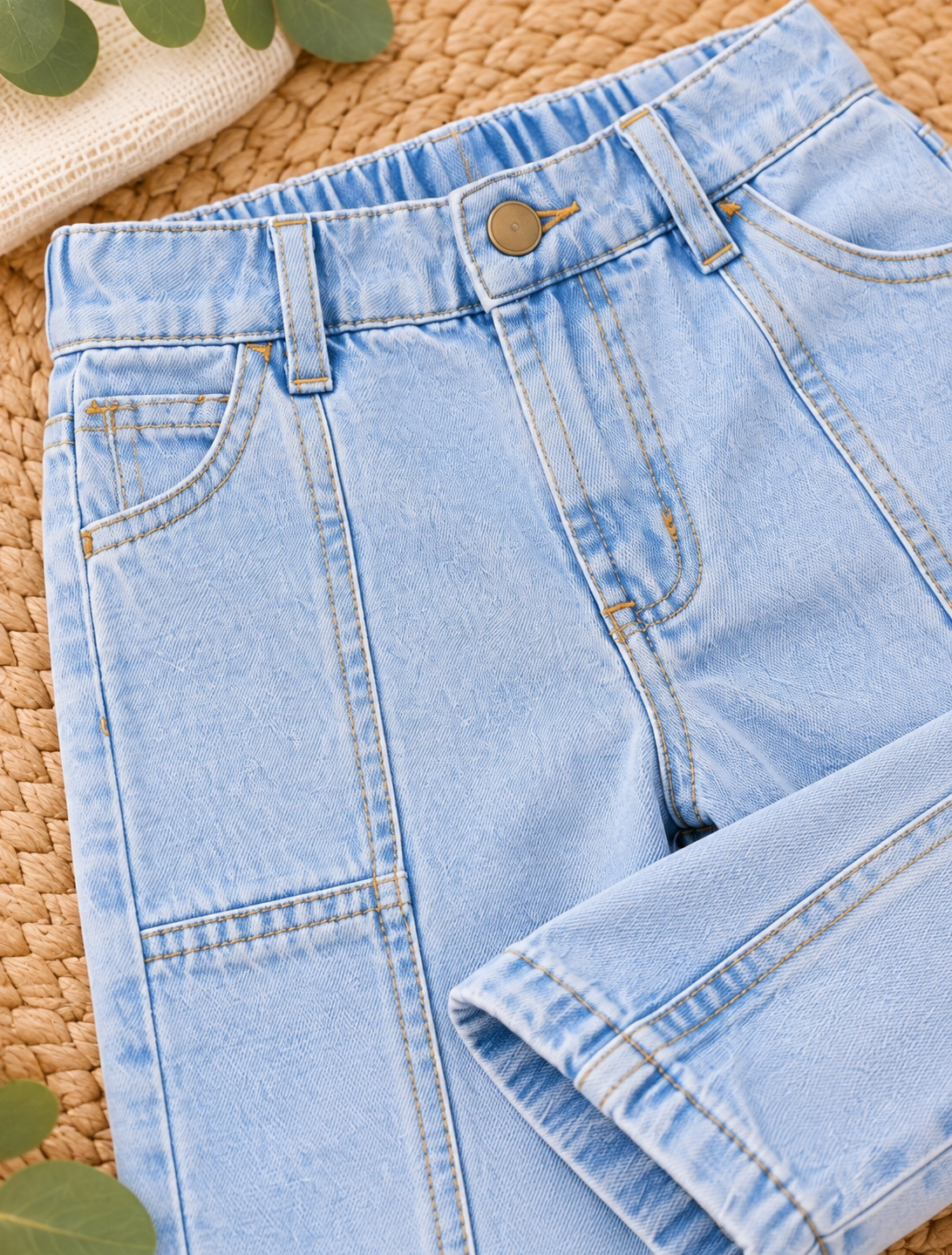 Ice Blue Unisex Kids Jeans – Casual Denim Pants – photo 5