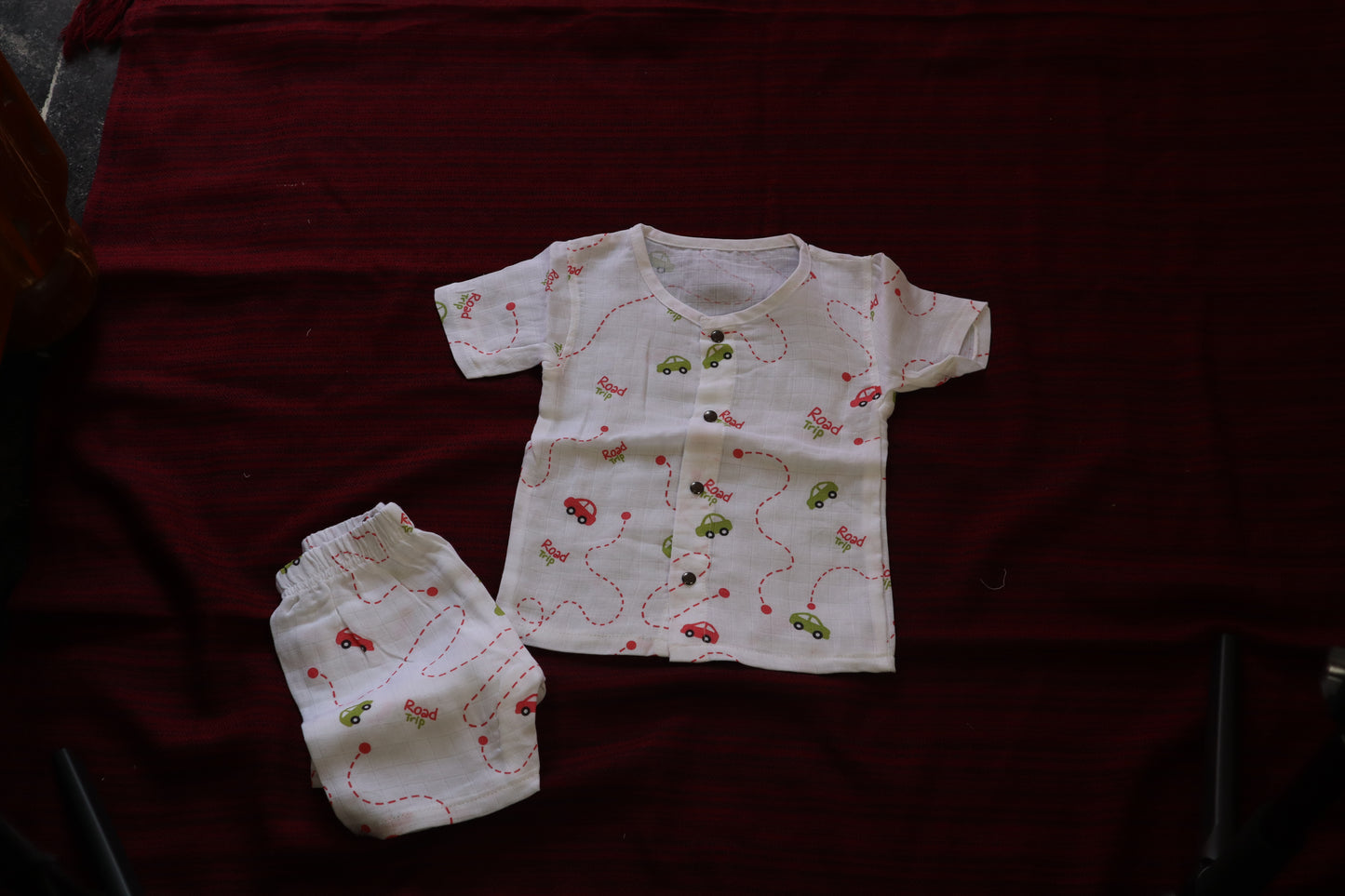 Muslin Half Sleeve Coord Set