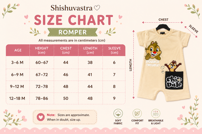 Cream Chipmunk Print Cotton Romper – photo 3
