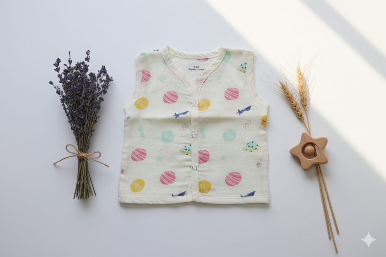 Muslin Sleeveless Jabla