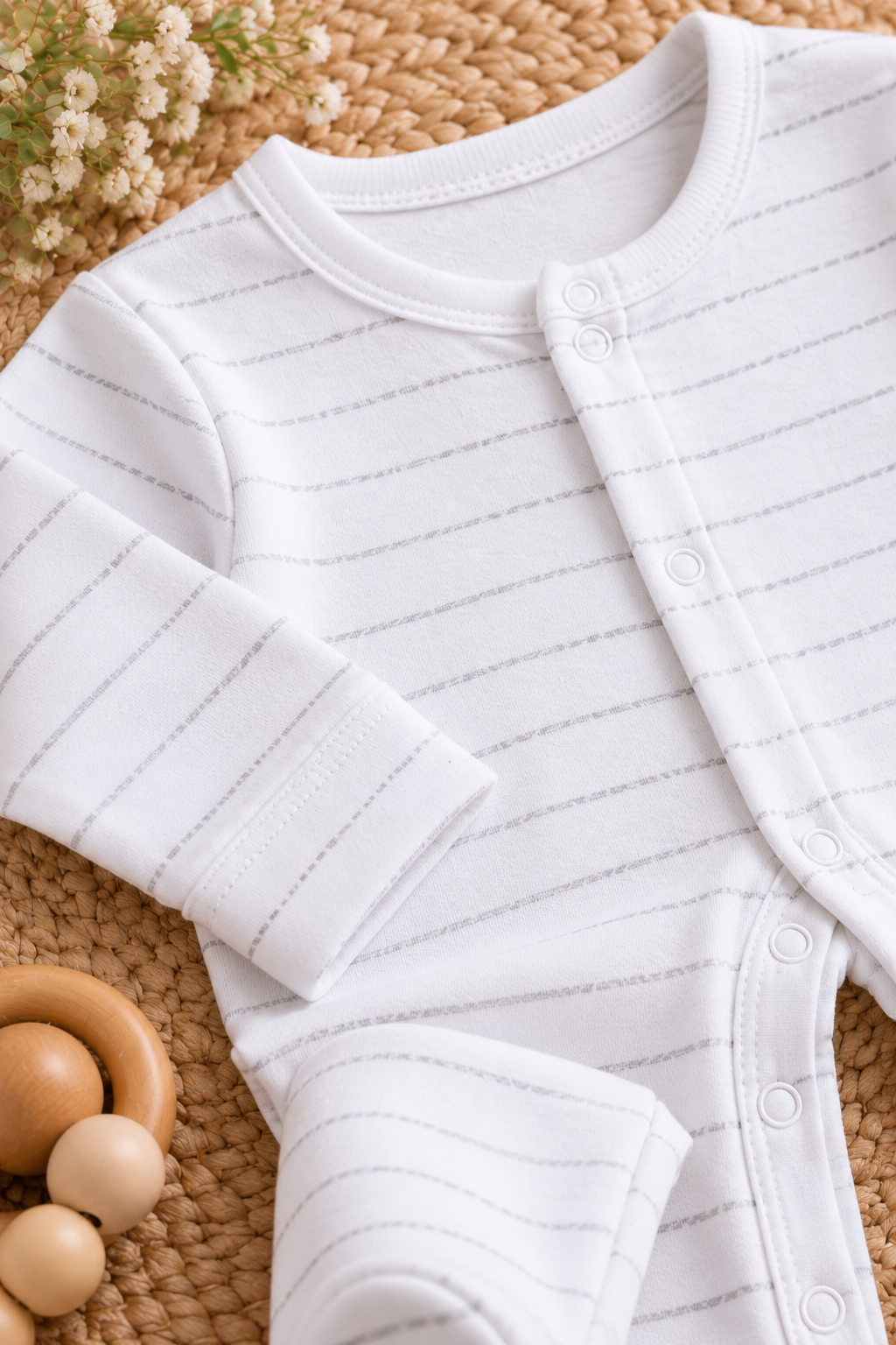 Soft Cotton Footed Sleepsuit Romper for Newborns, Pack of 3