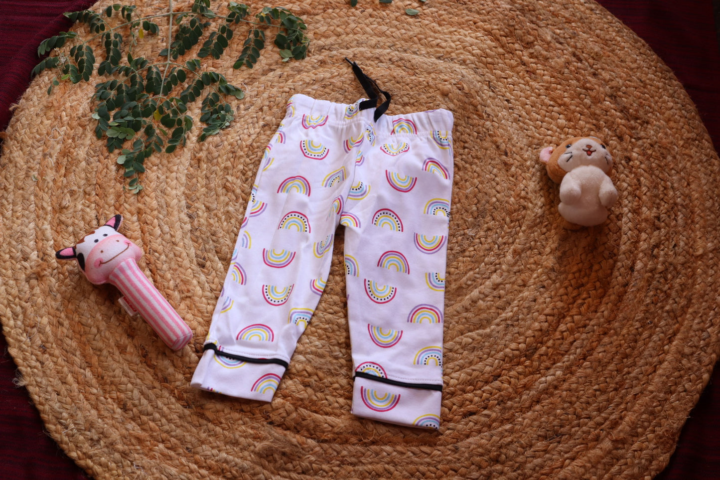 Cotton Rainbow Print Baby Nightsuit Set
