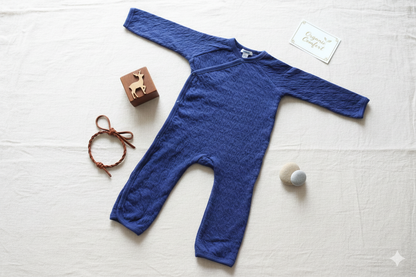 Pure Snuggle Quilted Kimono Romper – Navy