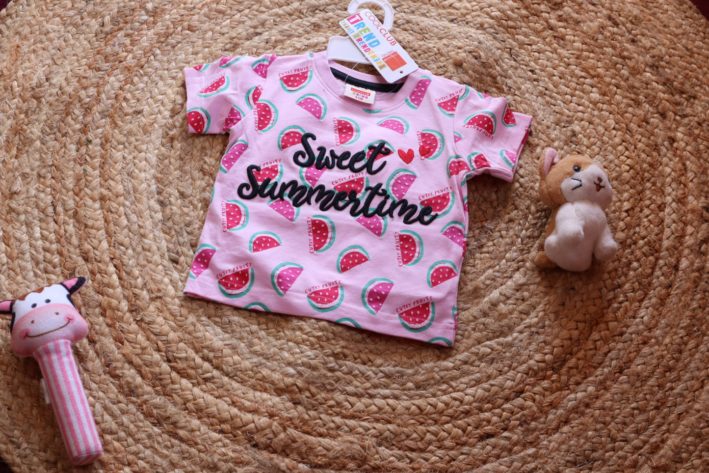 Girls Sweet Summertime Watermelon Cotton Co-Ord Set
