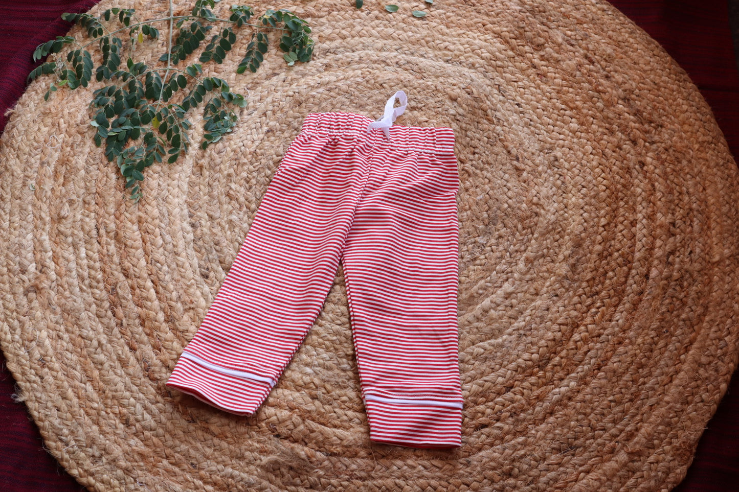 Cotton Nightsuit | Red Stripe Shirt & Pyjama Set