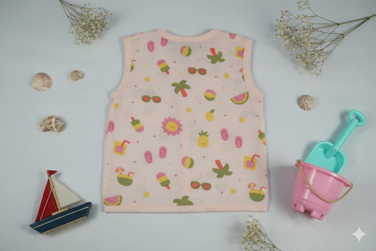 Muslin Sleeveless Jabla