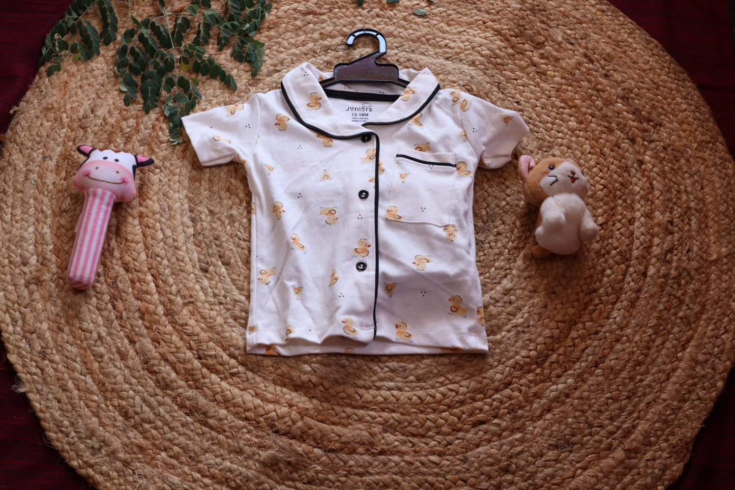 Cotton Duck Print Baby Nightsuit Set
