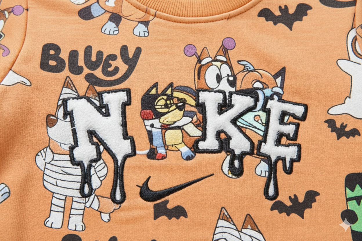 Spooky Bluey Printed Cotton Co-Ord Set for Babies
