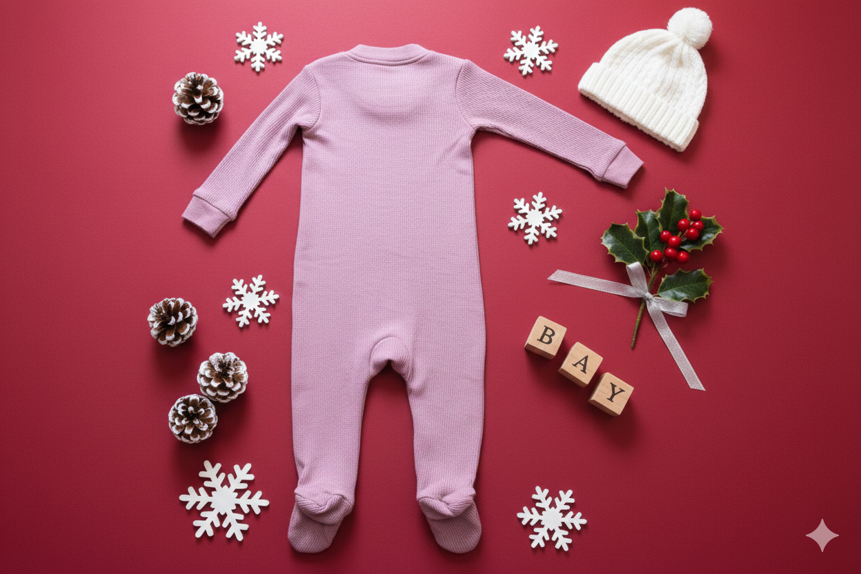 Steady Steps Mauve Ribbed Romper