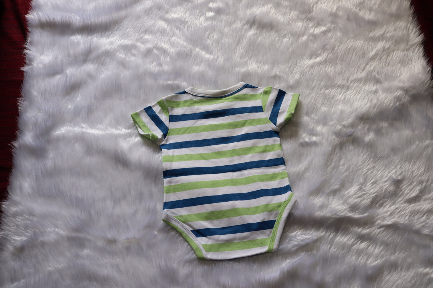 Cotton Baby Romper – Disney Chip & Dale Striped Half Sleeve Bodysuit