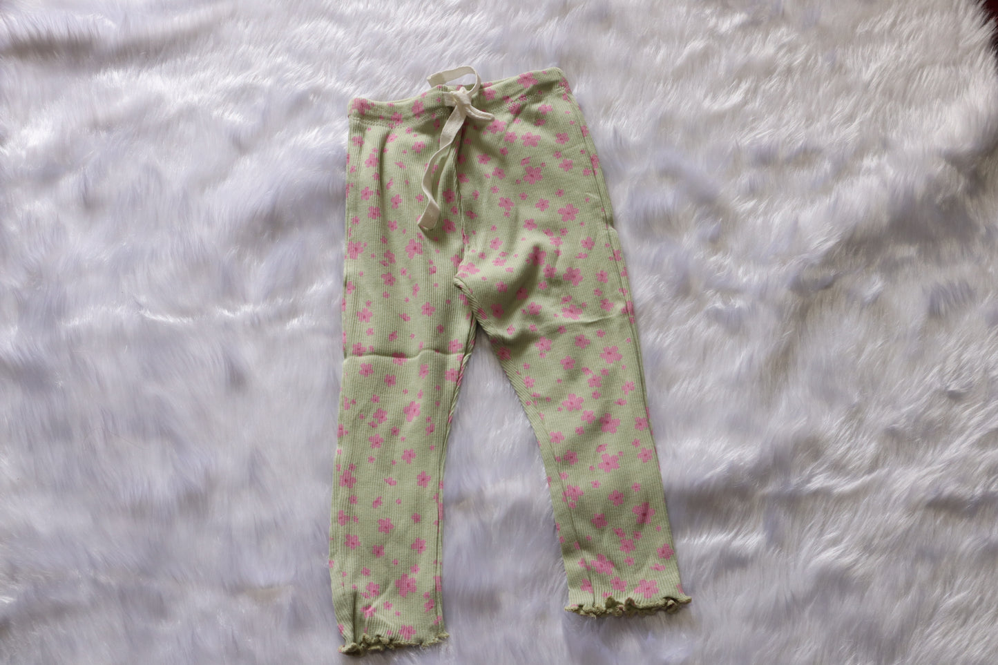 Cotton Ribbed Floral Co-ord Set for Baby Girls
